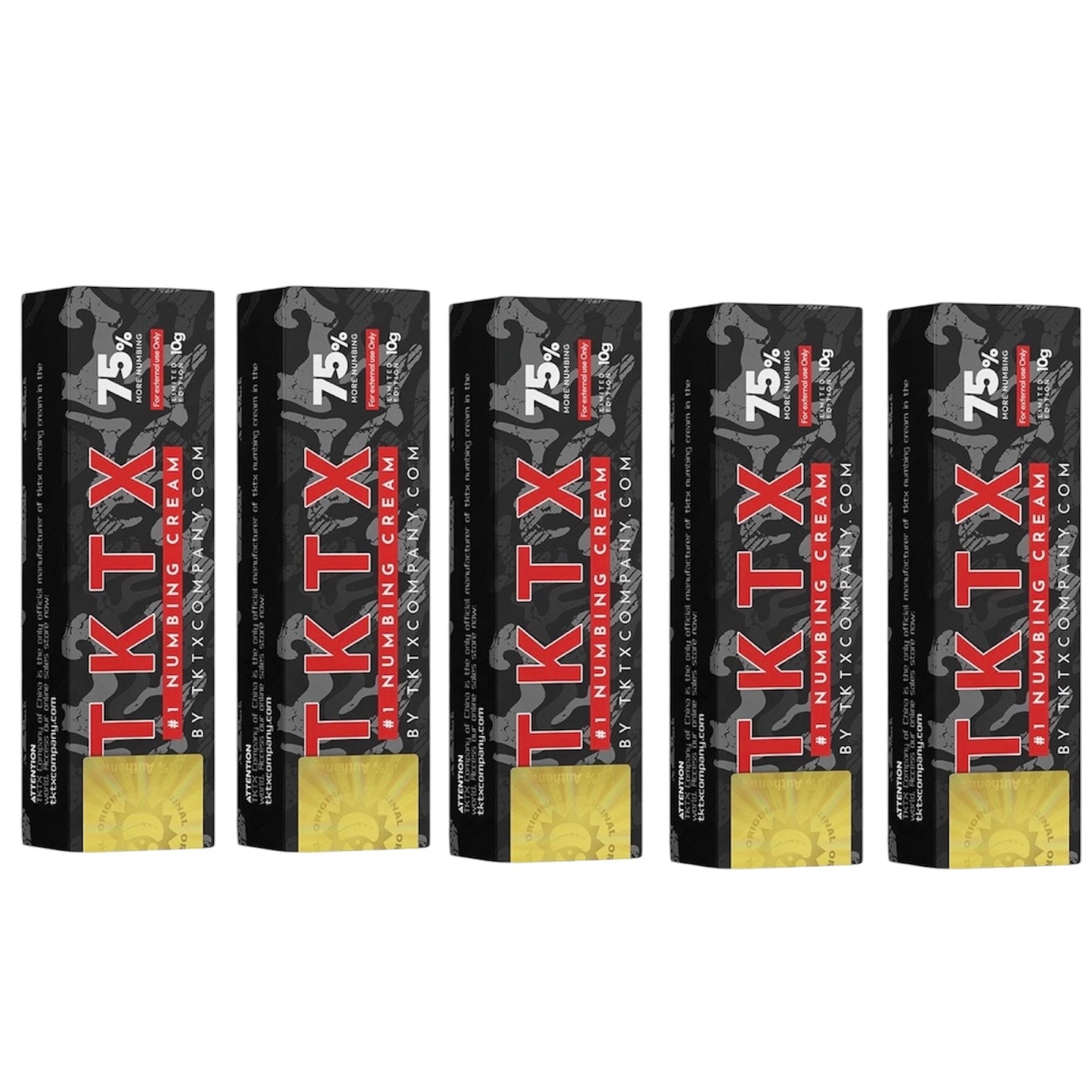Lot de 5 TKTX Noir 75%