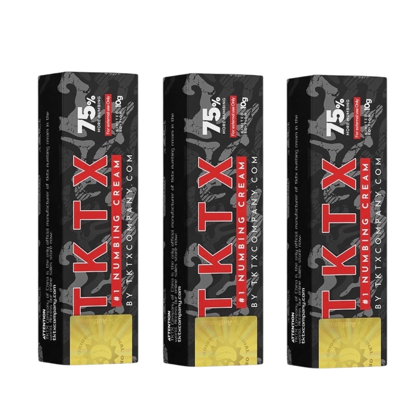 Lot de 3 TKTX Noir 75%
